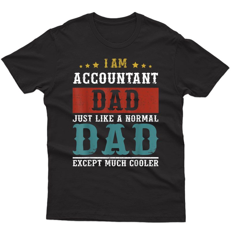 Accountant Dad Fathers Day Funny Daddy Gift T-shirt
