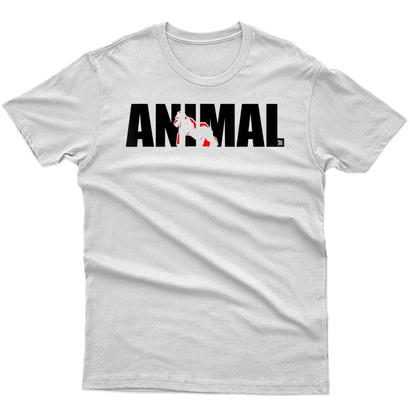 Animal Work Out Weight Lifting Gym T Shirt 