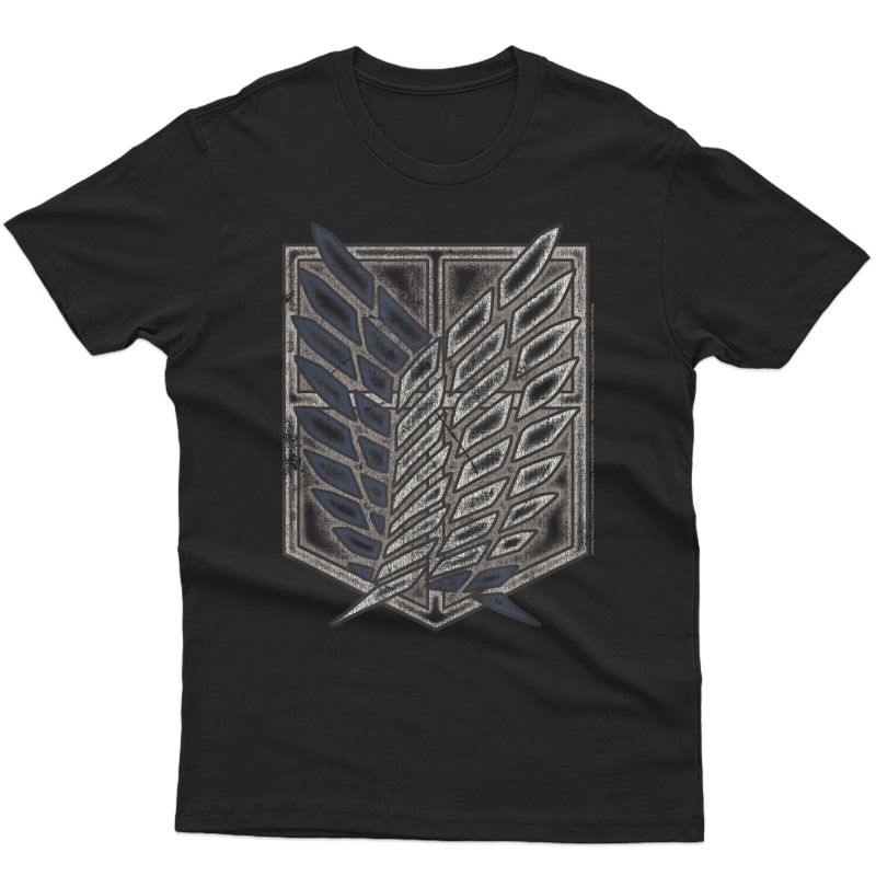 Attack On Titan Season 2 Distressed Scout Symbol T-shirt T-shirt