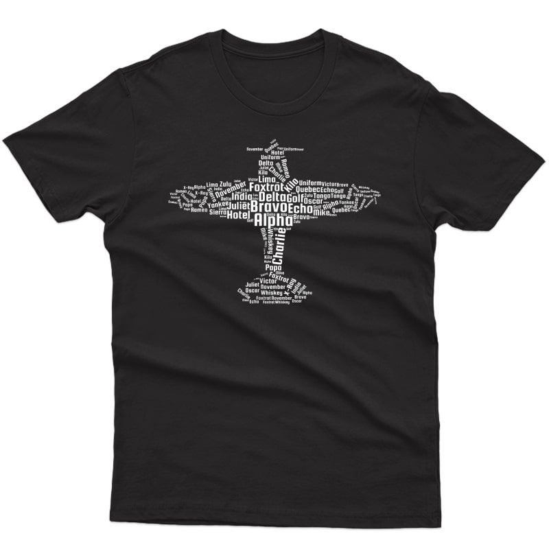 Aviation Phonetic Alphabet Shirt, Flying Pilot T-shirt T-shirt