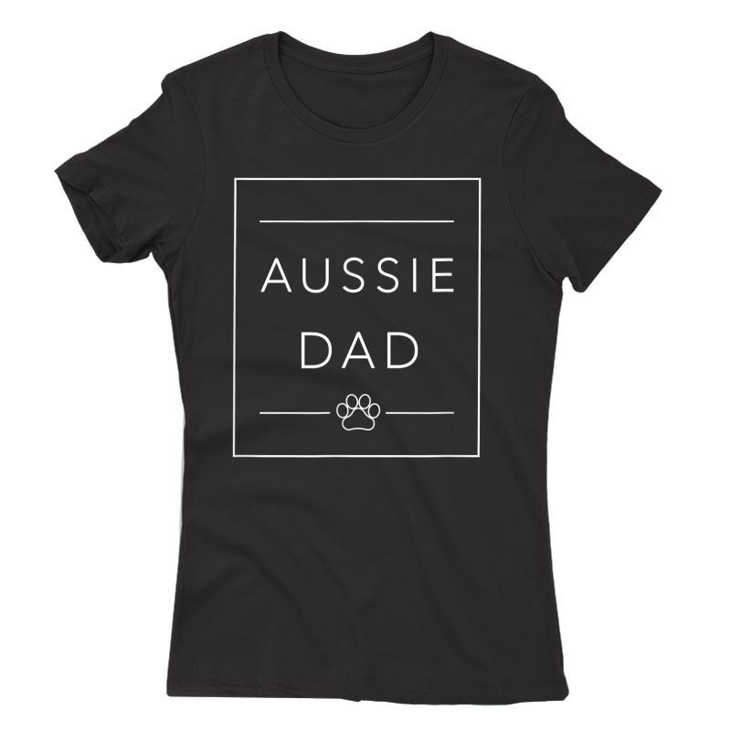 Best Aussie Dad Minimalist Tee, Australian Shepherd Dog Dad T-shirt