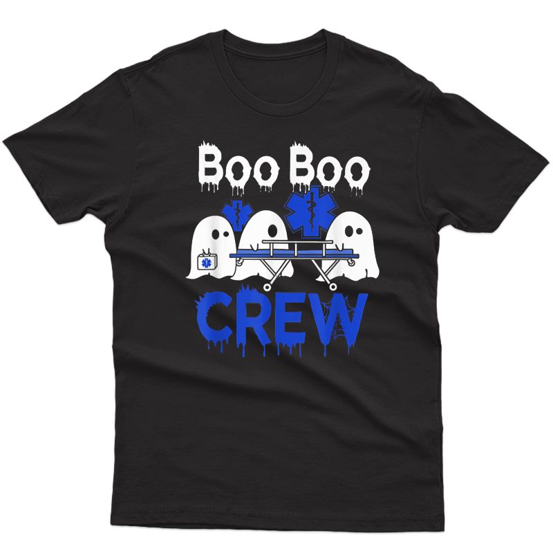 Boo Boo Crew Ghost Paramedic Emt Ems Nurse Halloween Tshirt