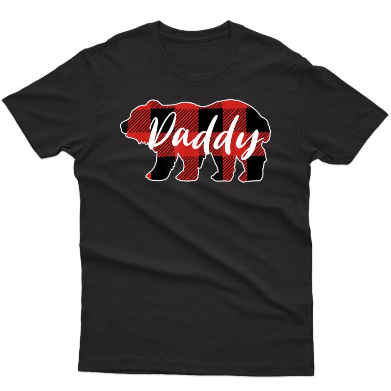 Buffalo Plaid Daddy Bear T-shirt Fathers Day Gifts