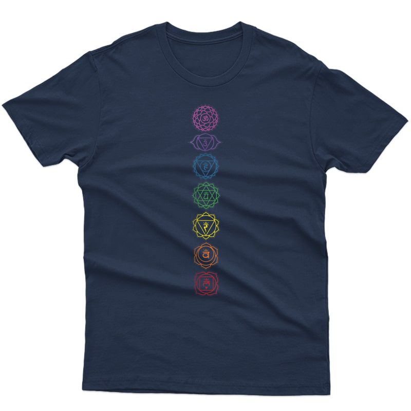 Chakras T Shirt-yoga Gift-colorful Sacred Geometry Om Tee