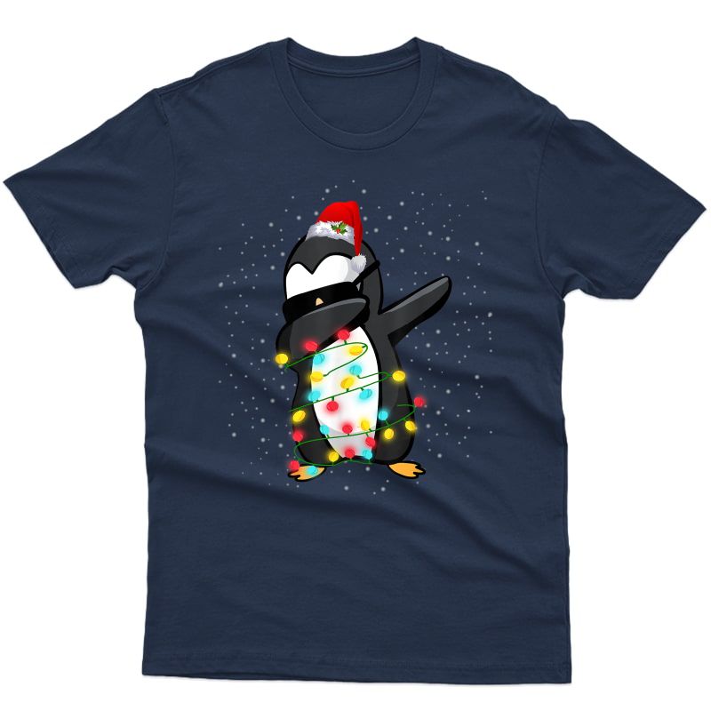 Christmas Lights Penguin Dabbing T-shirt