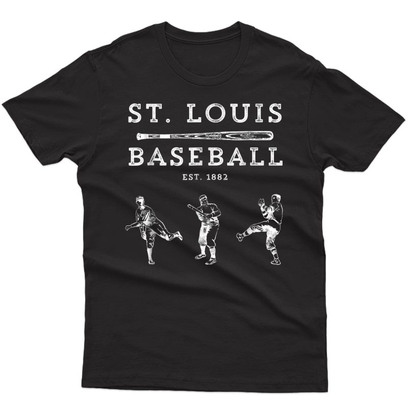 Classic St. Louis Missouri Baseball Fan Retro T-shirt
