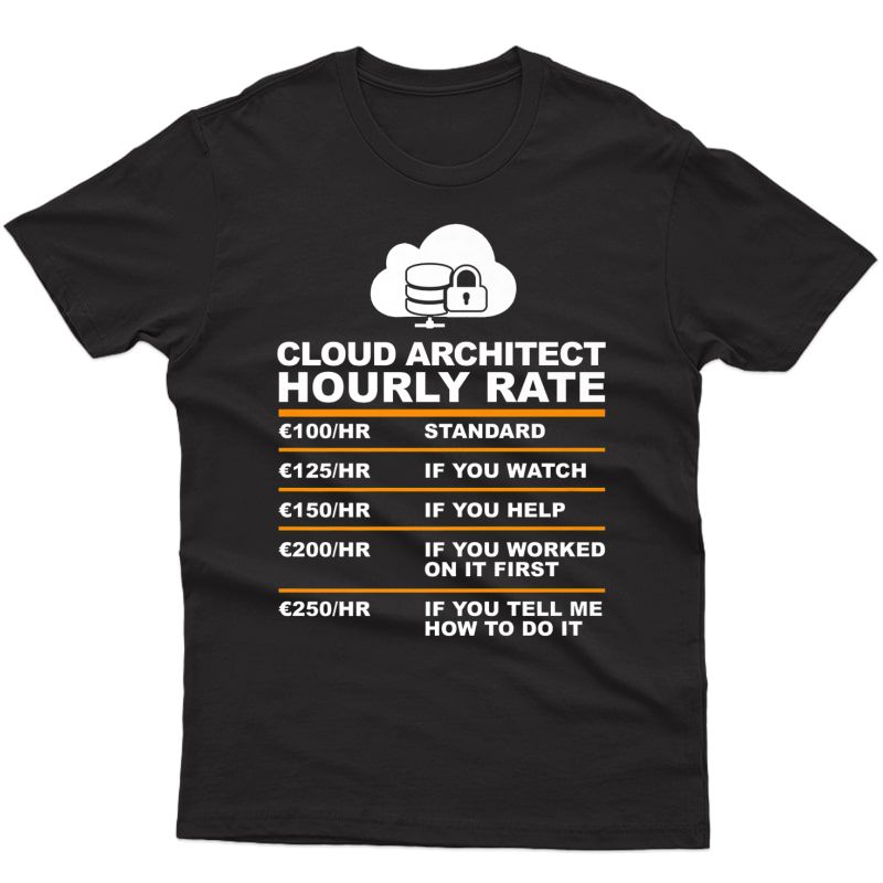 Cloud Architect Hourly Rate Eur,programmer Hourly Rate Gift Premium T-shirt