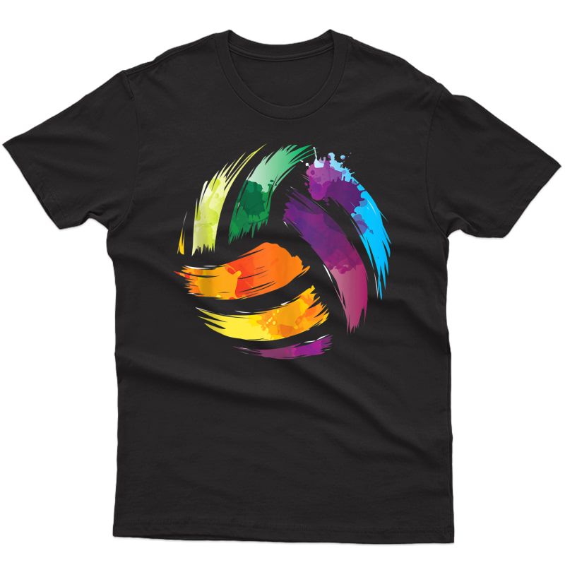 Colorful Volleyball Art | Cute Colorsplash Ball Art Gift Tank Top Shirts