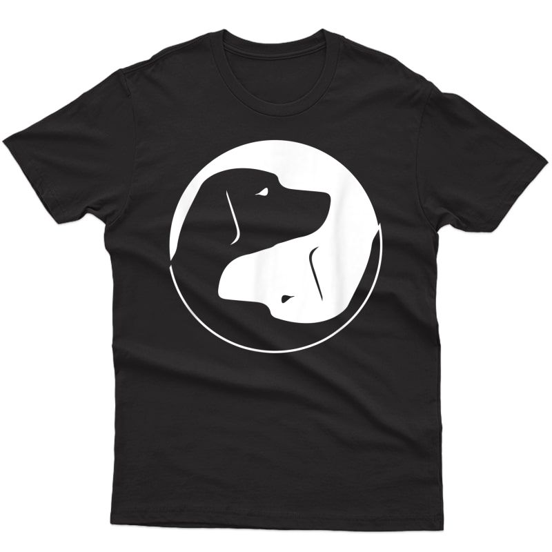 Cool Yin Yang Dog T-shirt - Cute Labrador Tee - Ink