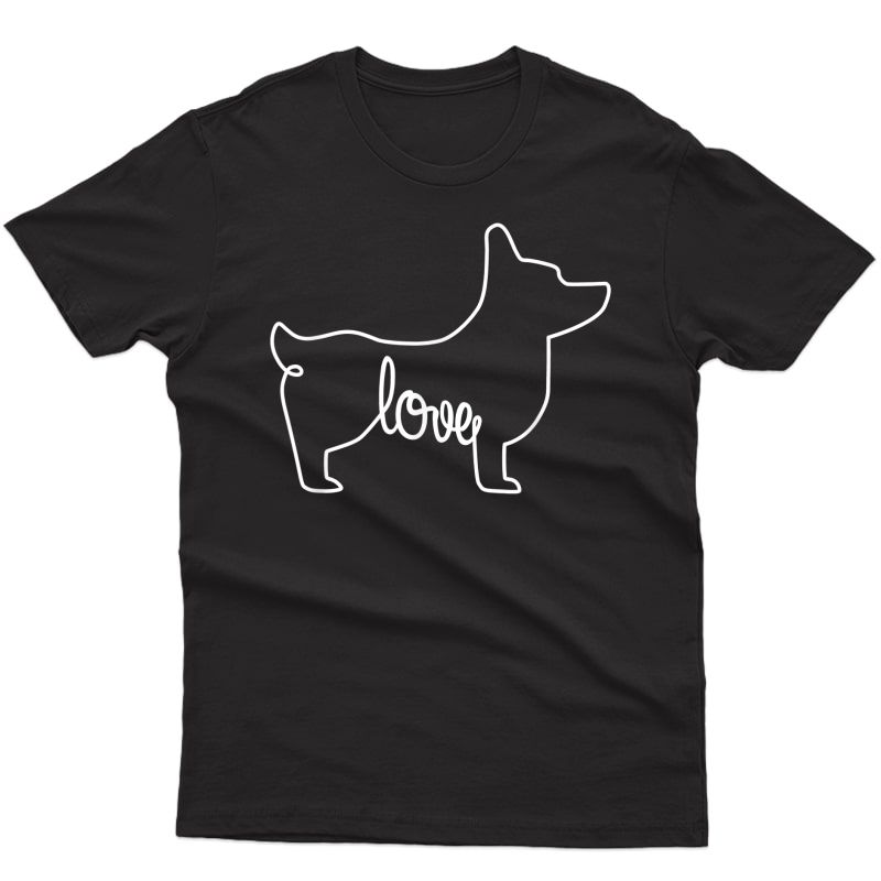 Corgi Dog Puppy Animal Love Art Sketch Gift T-shirt