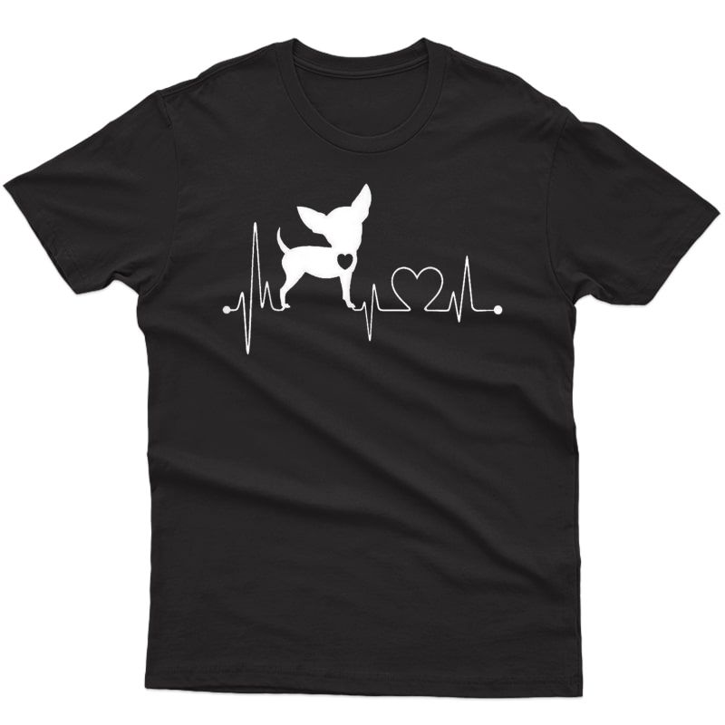 Cute Chihuahua Dog Heartbeat Tshirt For T-shirt
