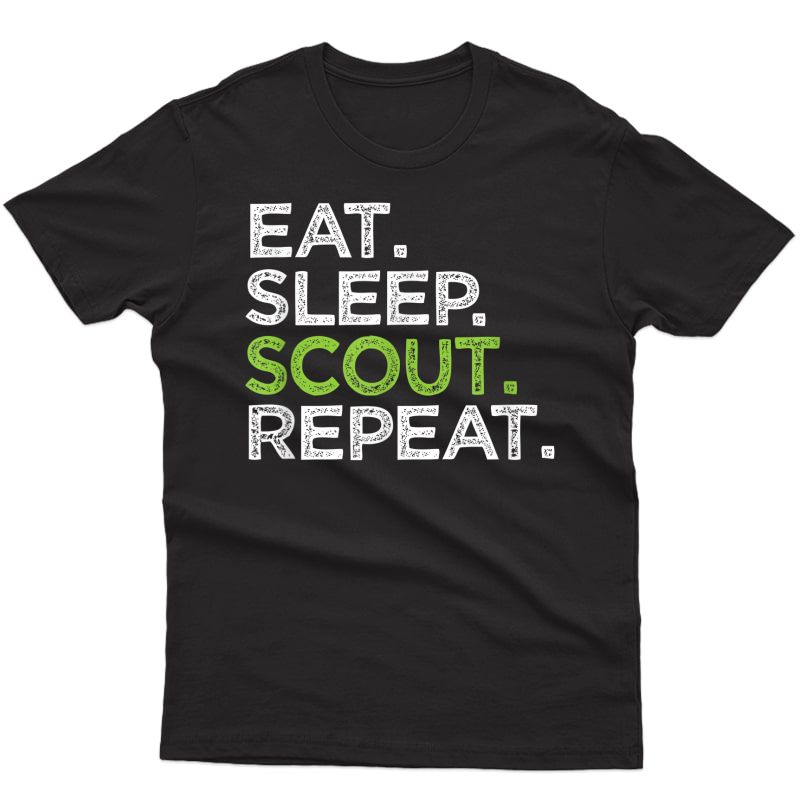 Cute Eat Sleep Scout Repeat Cub Love Scouting Leader Gift T-shirt