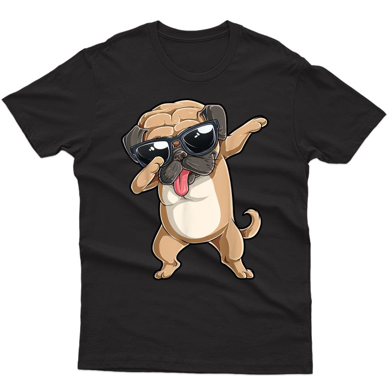 Dabbing Pug T Shirt Dog Lover Girls Dab Dance Gift