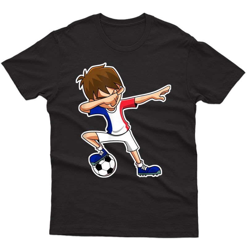 Dabbing Soccer Boy France French Gifts T-shirt