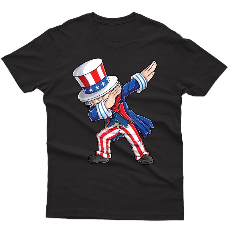 Dabbing Uncle Sam Shirts 4th Of July American Flag Tank Top