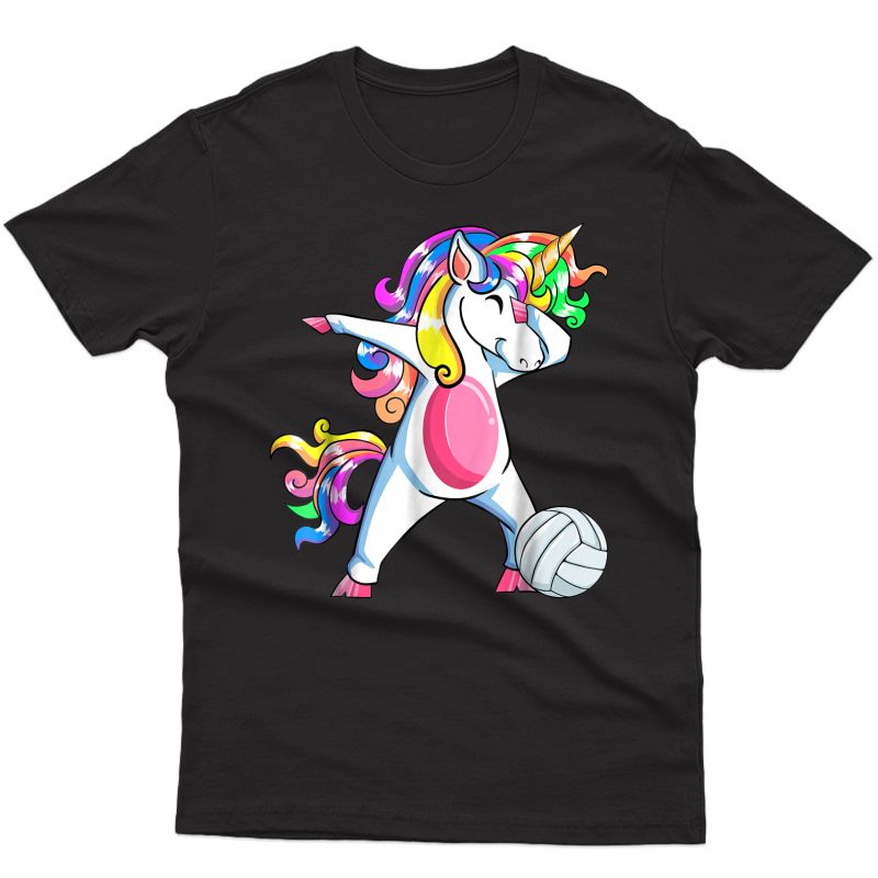 Dabbing Unicorn Volleyball T-shirt, Volleyball Apparel
