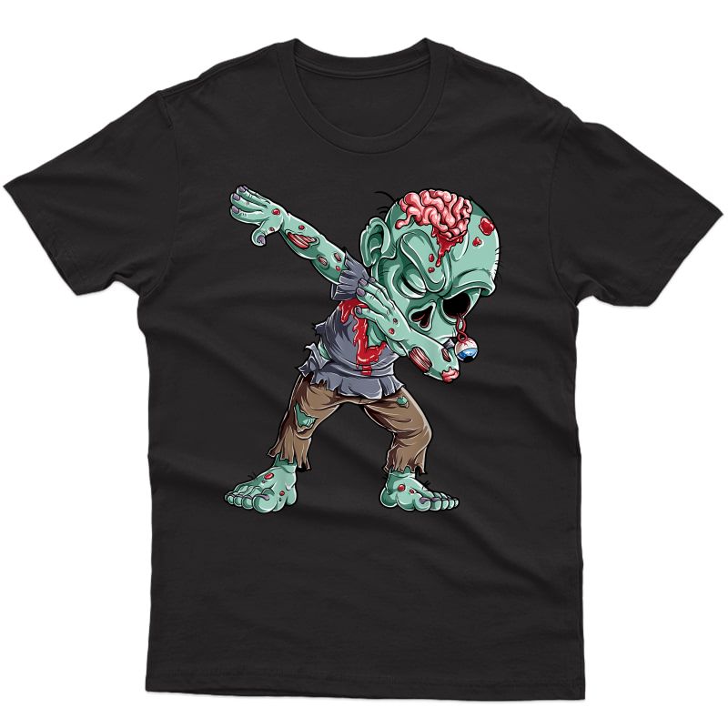 Dabbing Zombie T Shirt Halloween Dab Funny Zombies
