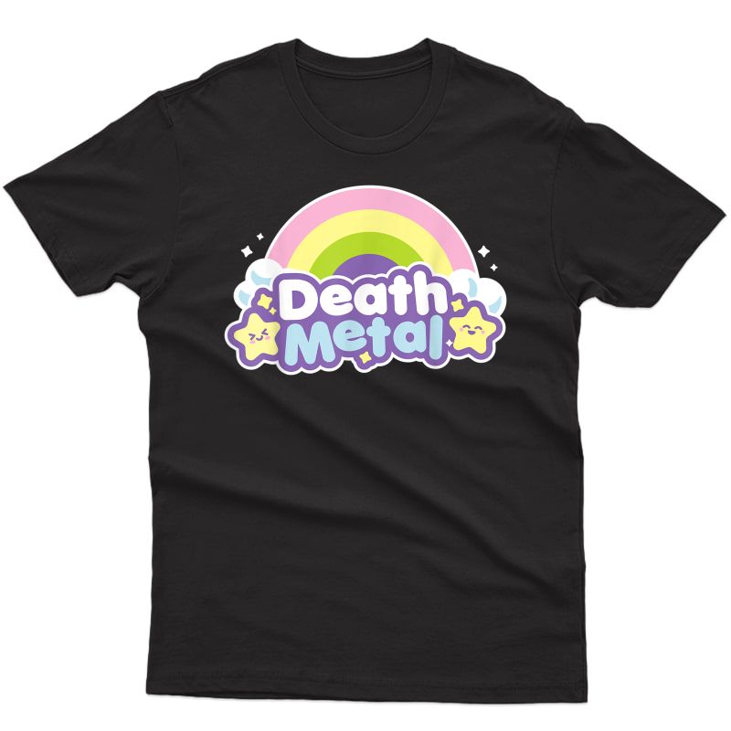 Death Metal Rainbow Halloween Shirt Unicorn Rock Concert T-shirt
