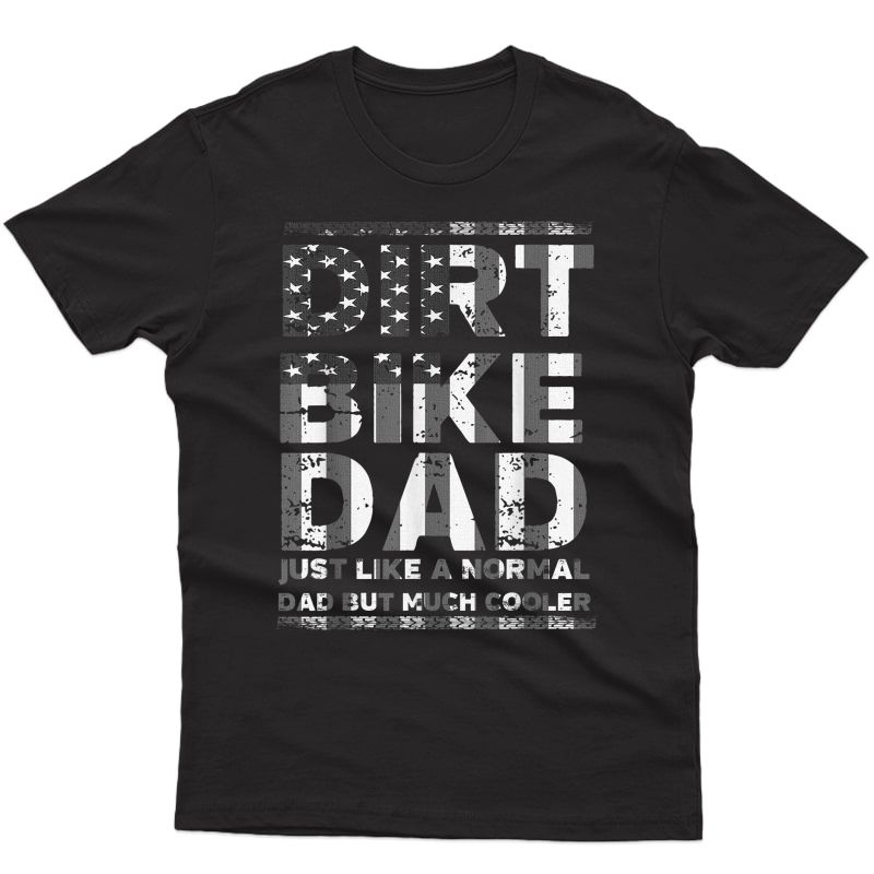 Dirt Bike Dad Bike T-shirt | Motocross Enduro Us Flag Shirt