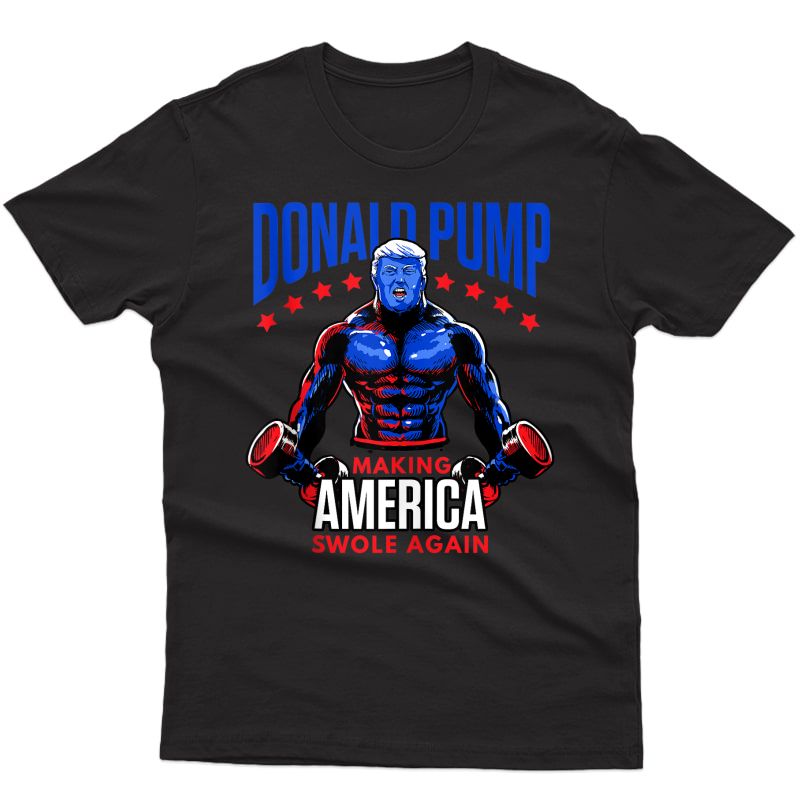 Donald Pump Swole America Trump Weight Lifting Gym Ness Tank Top Shirts