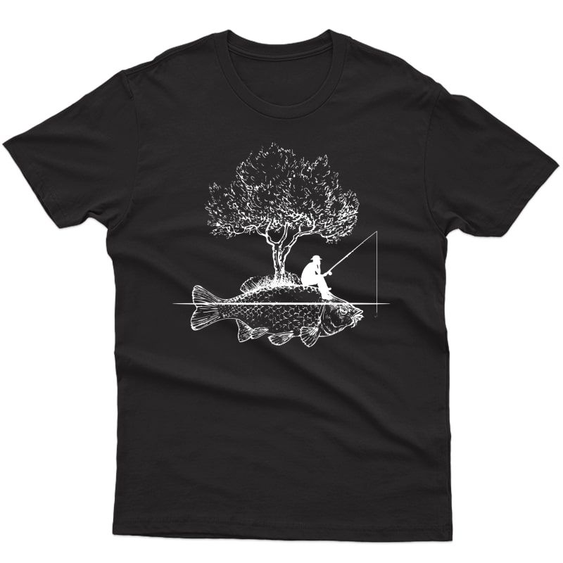 Fishing - Fish Island Art Surreal Funny Carp Fisherman Gift T-shirt