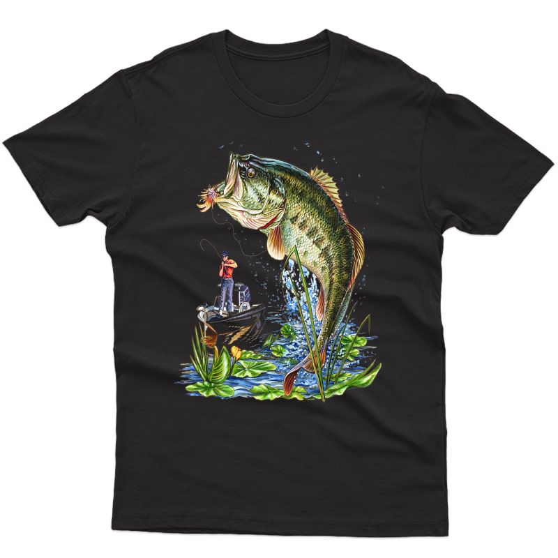 Fishing Graphic T-shirt Mouth Bass Fish Gift T-shirt