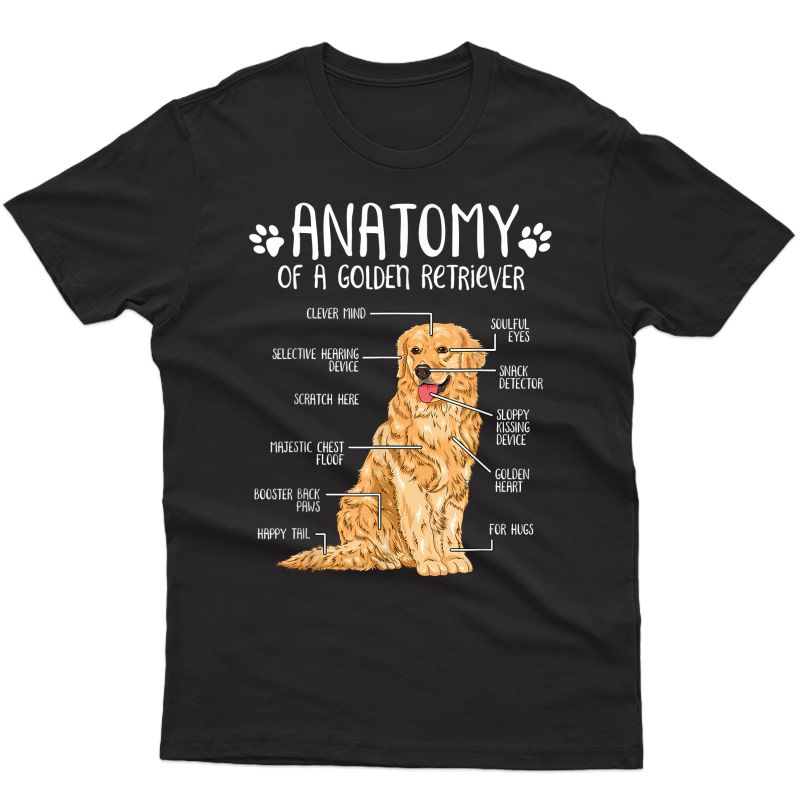 Funny Anatomy Golden Retriever Dog Lover Gift T-shirt