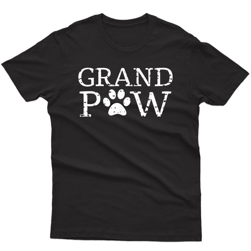 Funny Dog Shirt Grand Paw Doggy Puppy Lover Grandpa Vintage T-shirt