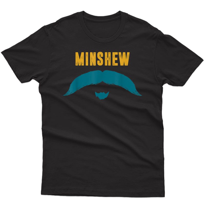 Funny Football Jacksonville Fu Manchu Mustache Fan | Minshew T-shirt