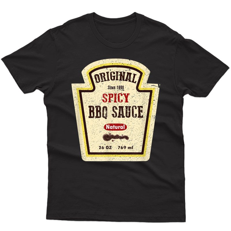 Funny Vintage Spicy Barbecue Bbq Sauce Halloween Costume T-shirt