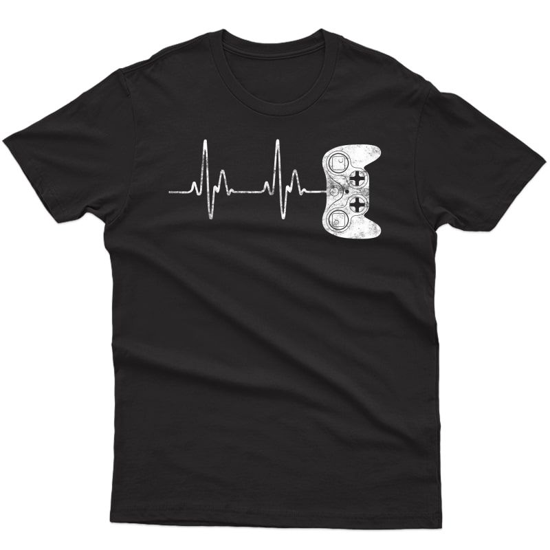 Gamer Heartbeat T-shirt Video Game Lover Gift Shirt T-shirt
