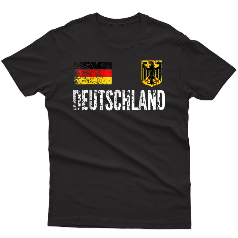 Germany Football - Disstressed Fussball Fan T-shirt