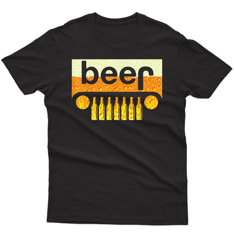 Jeep Beep Upside Down Beer Drinking Lover Offroad Shirt