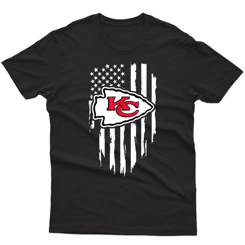 Kansas City Fan Football Love Chief Flag Usa Father's Day T-shirt