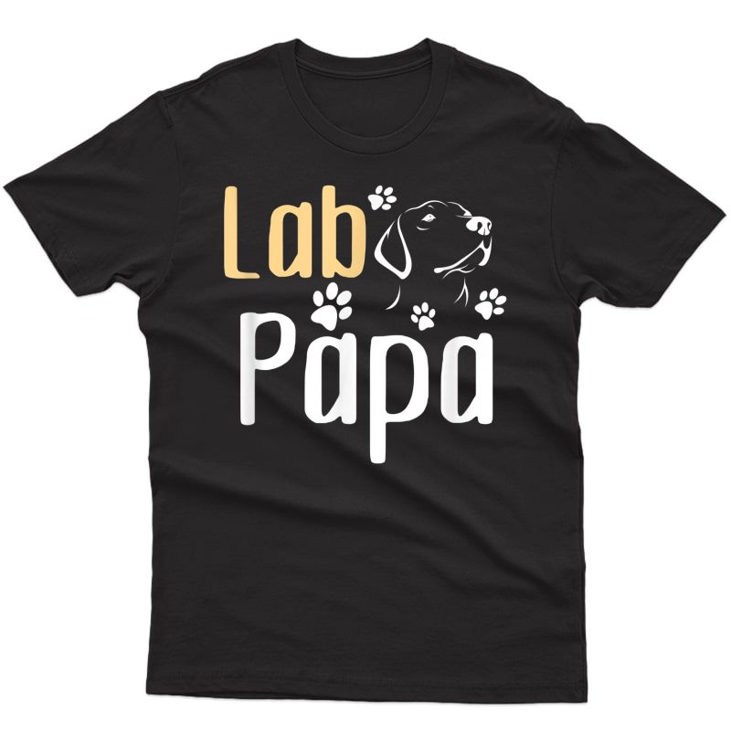 Lab Papa Labrador Retriever T-shirt Cute Lover Dog Fathers T-shirt