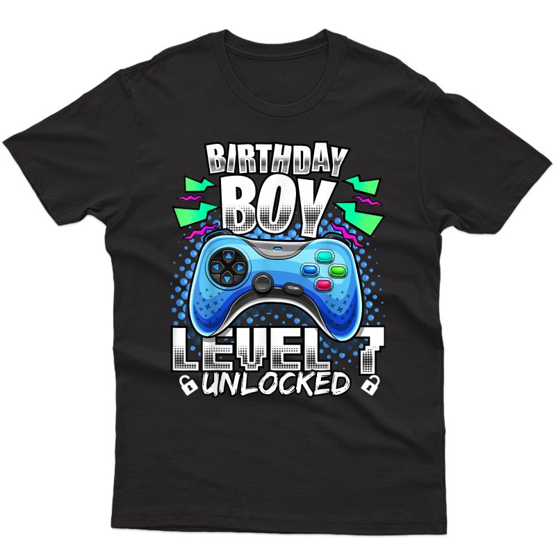Level 7 Unlocked Video Game 7th Birthday Gamer Gift T-shirt