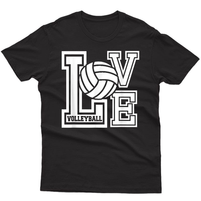 Love Volleyball Sports T Shirt T-shirt