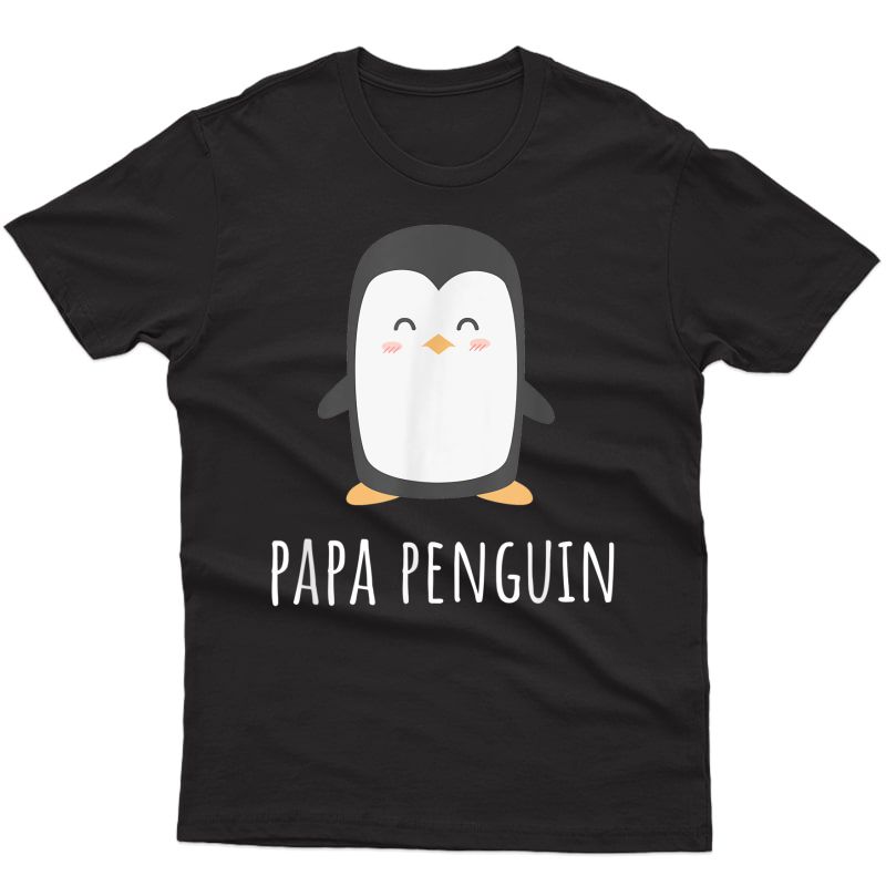 S Penguin Papa T-shirt - Funny & Cute Dad Gift T-shirt