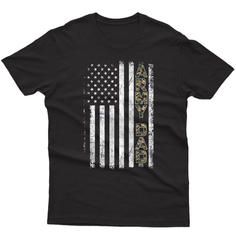 S Proud Army Dad T Shirt United States Usa Flag Father Gift
