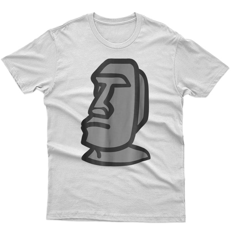 Moyai Emoji Easter Island Head Statue Tshirt