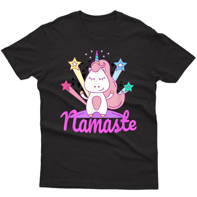 Namaste Unicorn Tee For - Girls Yoga T-shirt