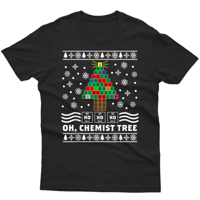 Oh Chemist Tree Funny Christmas Chemistry T Shirt