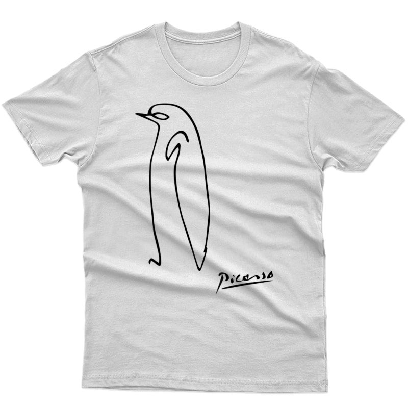 Penguin By Pablo Picasso T Shirt, Line Animals Artwork