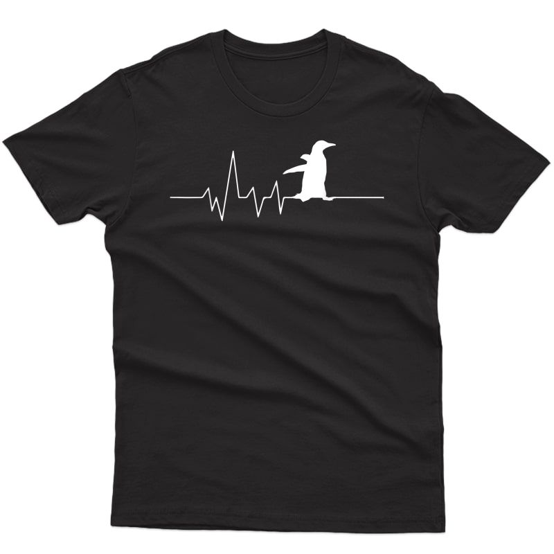 Penguin Heartbeat Funny Rhythm Ekg Animal Lover Gift T-shirt