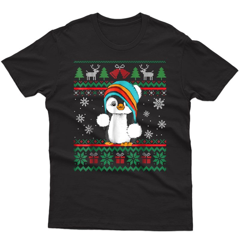Penguin With Scarf Ugly Christmas Pajamas T-shirt