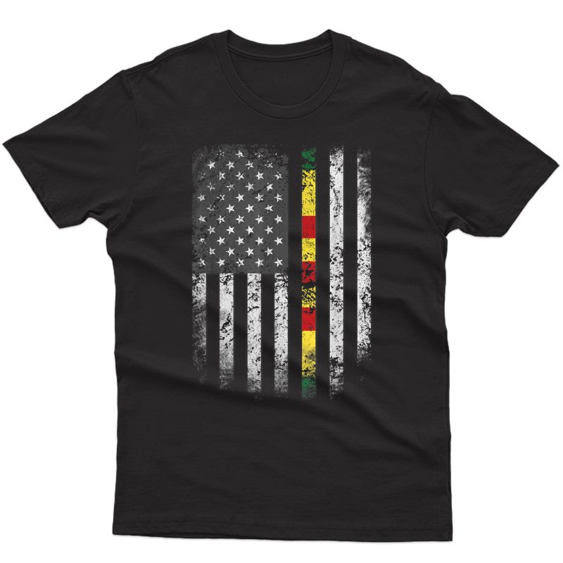 Proud Vietnam Veteran Shirt Us Flag Ribbon Father Gift Tee