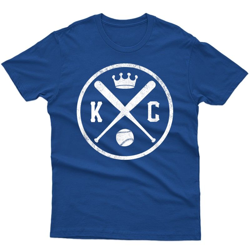 Retro Kansas City Baseball Kc Royal Blue Badge Gameday Gift T-shirt