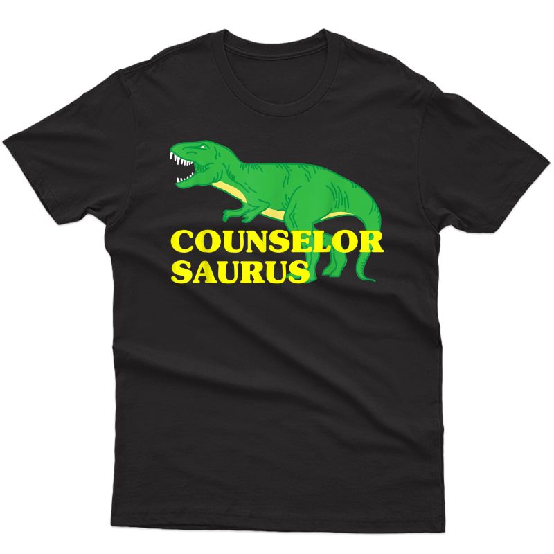 School Counselor Saurus Gift Tea Dinosaur T-shirt
