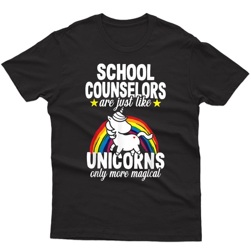 School Counselor Unicorn Tea Guidance Appreciation Gift T-shirt