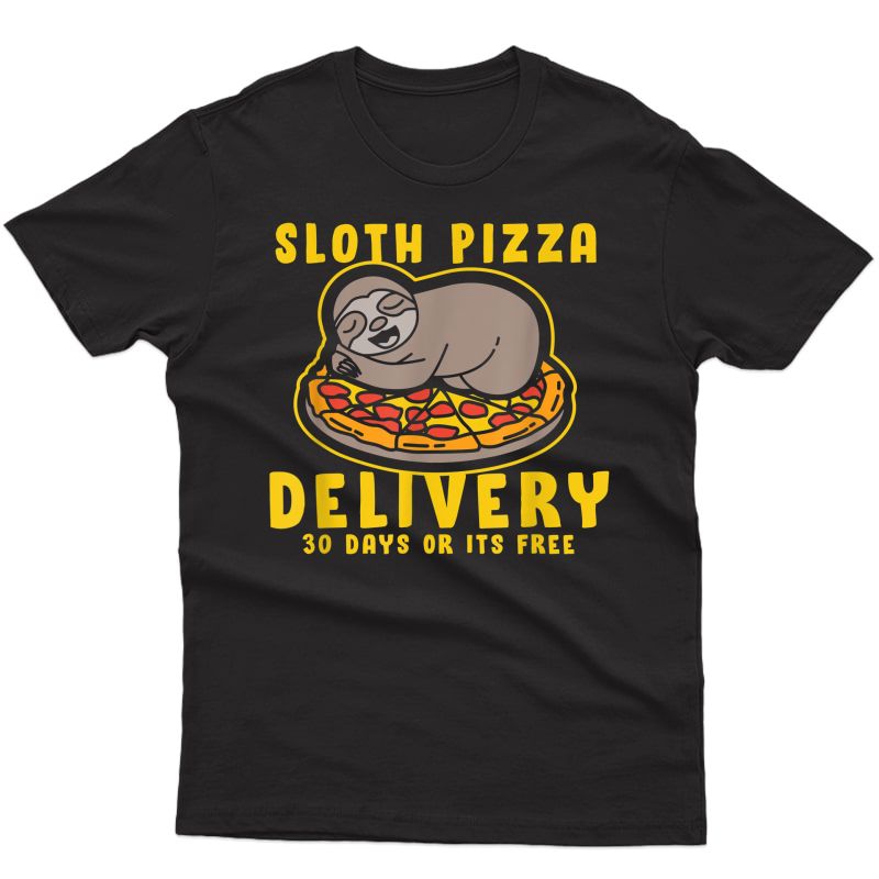 Sloth Pizza Delivery, Funny Sloth Pizza T-shirt